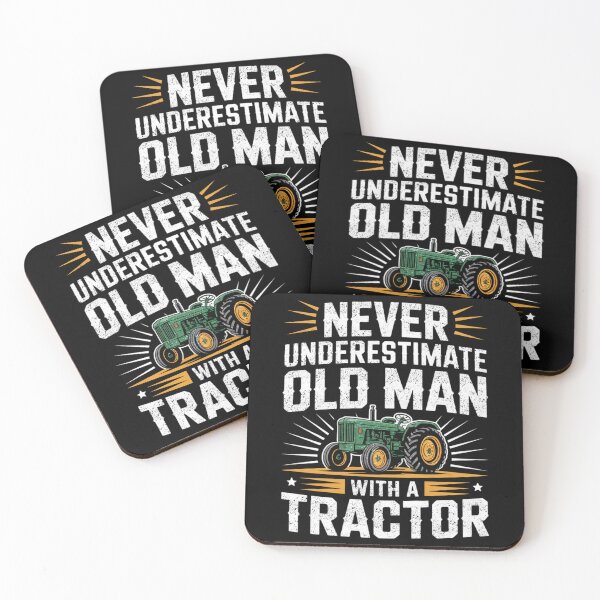 Item preview, Never Underestimate Old Man With Tractor designed and sold by FreshVibe Prints.