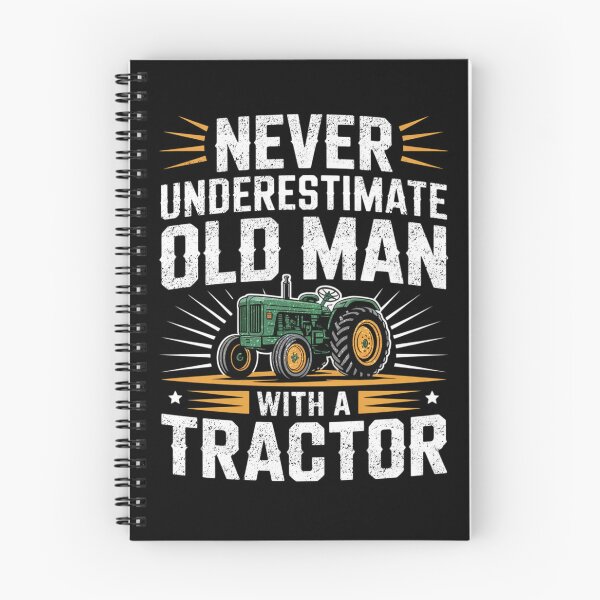 Item preview, Never Underestimate Old Man With Tractor designed and sold by FreshVibe Prints.