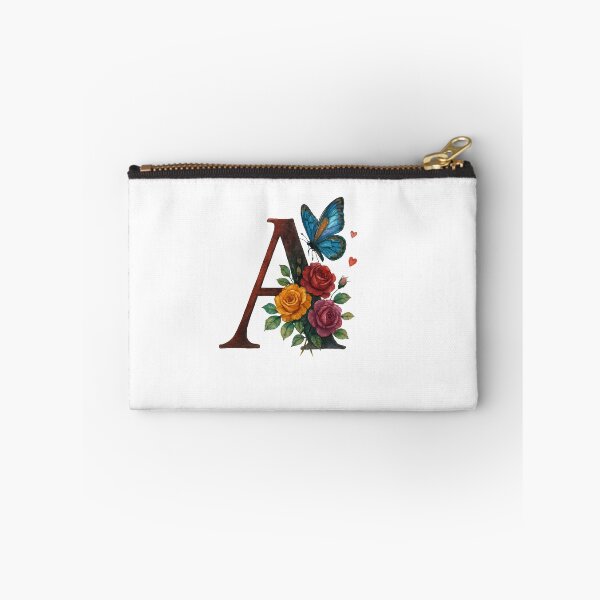 Item preview, Alphabet A with flowers and butterflies  designed and sold by Shandiz Design.