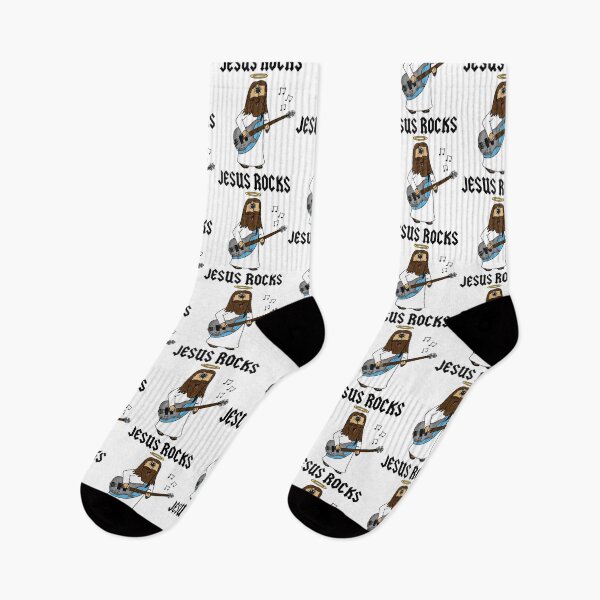 Item preview, Jesus Rocks, Bass Guitar Christian Bassist Church Funny designed and sold by doodlerob.