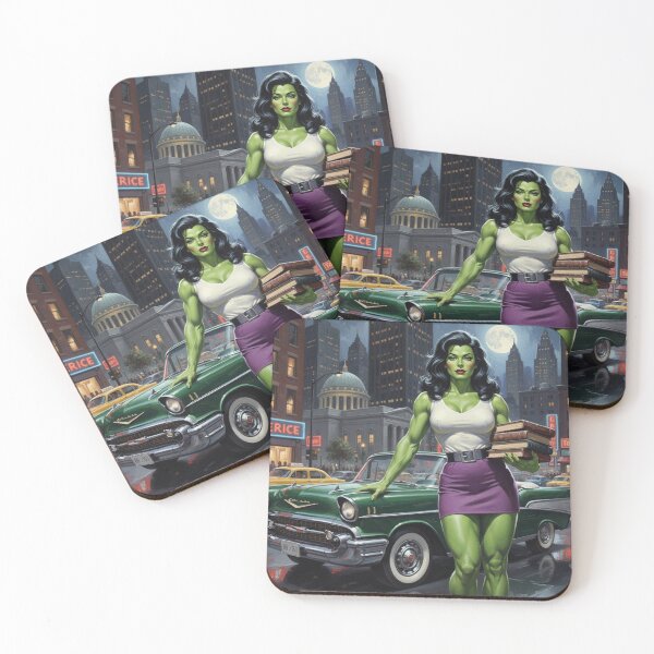 Item preview, Emerald Advocate - 1950s Vintage Legal Clerk Pinup designed and sold by Art's Diner.