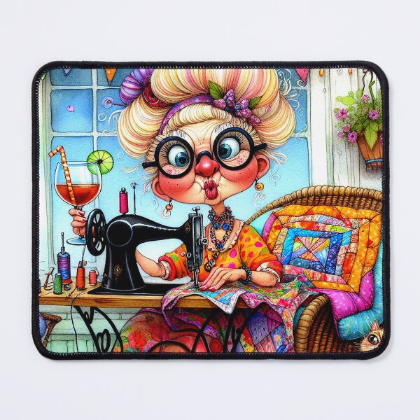 Item preview, Comical Quilting Lady designed and sold by Beyond The Canvas.