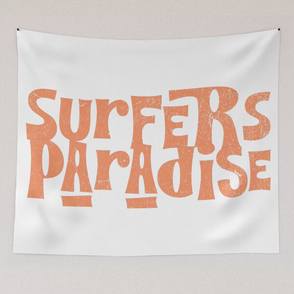 Item preview, Surfers Paradise Gold Coast – Textured Retro Typography T-Shirt Design designed and sold by Beerbony.