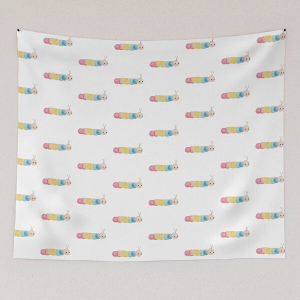 Item preview, Baby Caterpillar in Pastel Colors, Cute Kawaii Illustration designed and sold by Moodune.