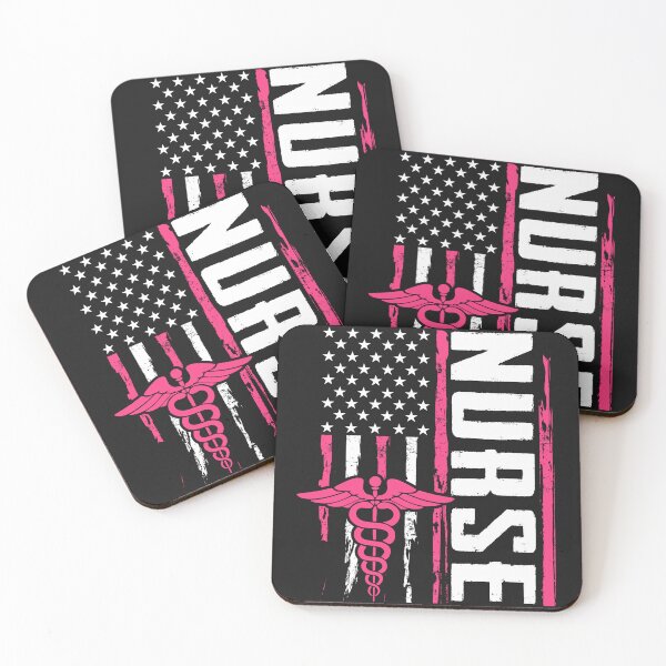 Item preview, Proud Nurse USA – Pink Medical Caduceus American Flag  designed and sold by dianadouri.
