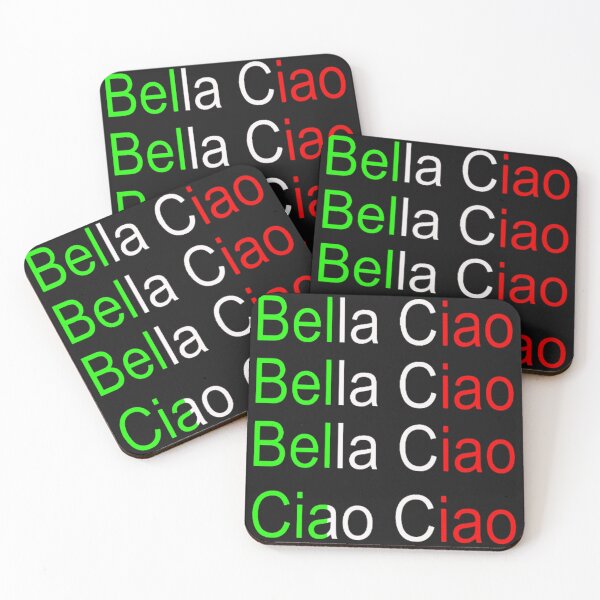 Artikelvorschau, Bella Ciao – Typografie-Design in den Farben der italienischen Flagge entworfen und verkauft von Dragonfly-10.