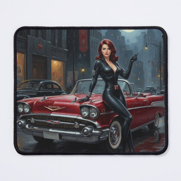 Item preview, Crimson Operative - 1950s Vintage Spy Noir Pinup designed and sold by Art's Diner.