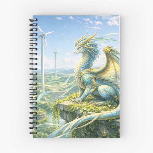 Item preview, Wind Garden Dragon – Solarpunk Fantasy Sky Art designed and sold by EpicDragons-.