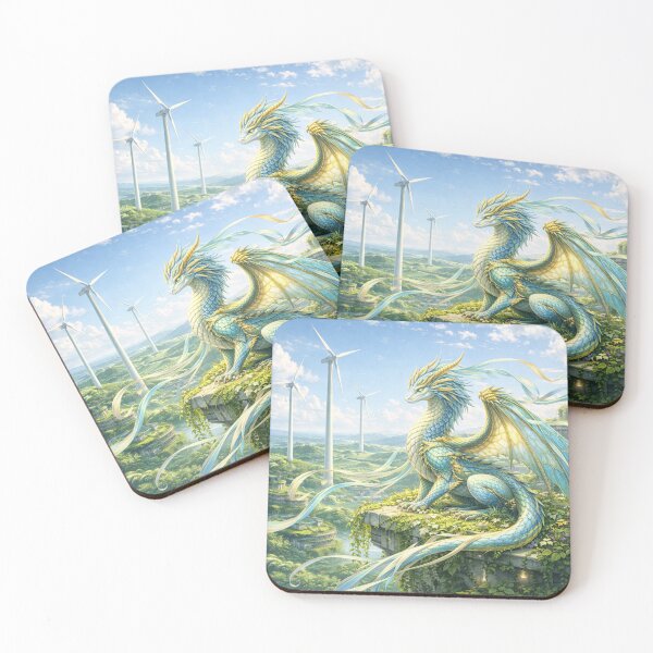 Item preview, Wind Garden Dragon – Solarpunk Fantasy Sky Art designed and sold by EpicDragons-.