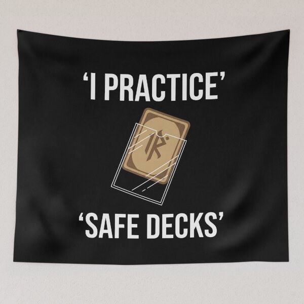 Item preview, I Practice Safe Decks, Funny Trading Card Game Humor Gift, Card Game Player Strategy Graphic Tee for Gamers designed and sold by saloui.