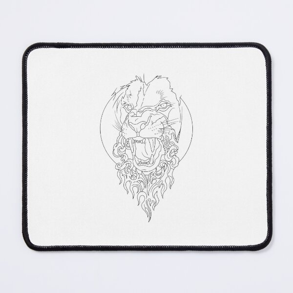 Item preview, Savage Sabertooth Flame Lion Line Art designed and sold by Color for Balance .