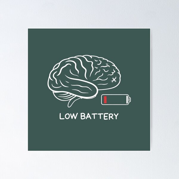 Item preview, Brain Mode Low Battery Minimal Design designed and sold by sharvostore.