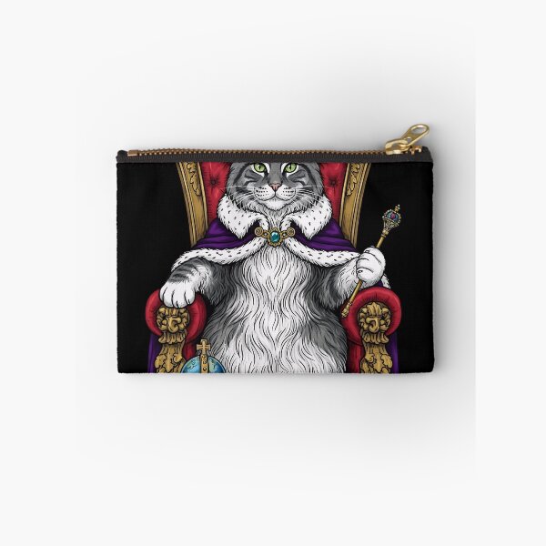 Item preview, Royal Cat on Throne Illustration – Majestic Feline King Art designed and sold by Art on Cotton.