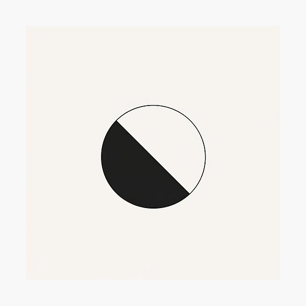 Item preview, Minimal Split Circle Geometric Design designed and sold by Maverickystore.