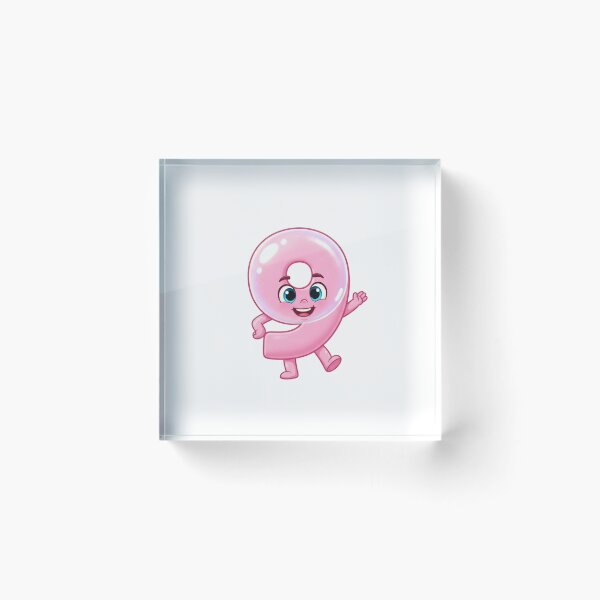 Item preview, Shiny Pink Bubble Number 9 Mascot | Friendly Waving Cartoon Character designed and sold by ToonyTeez.