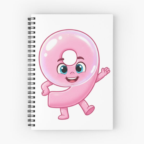 Item preview, Shiny Pink Bubble Number 9 Mascot | Friendly Waving Cartoon Character designed and sold by ToonyTeez.