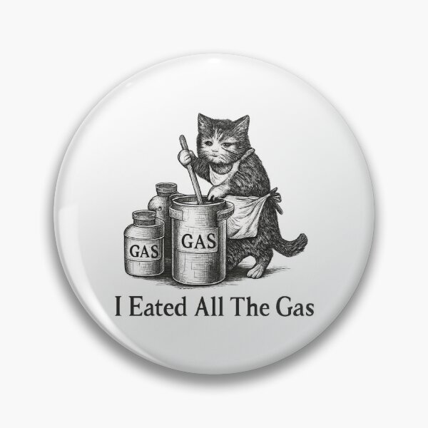 Item preview, I Eated All The Gas Cat designed and sold by CloudyPress.