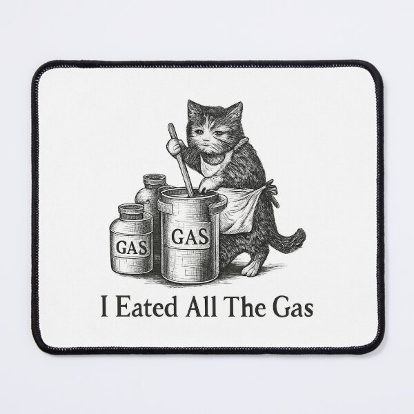 Item preview, I Eated All The Gas Cat designed and sold by CloudyPress.