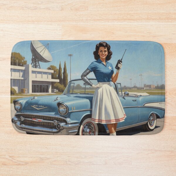 Item preview, Atomic Bionic - 1950s Vintage Cybernetic Agent Pinup designed and sold by Art's Diner.