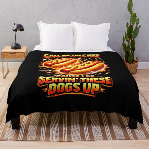 Item preview, Call Me The Chef ‘Cause I Be Servin’ These Dogs Up, Funny BBQ Hot Dog Cookout Gift, Grill Master Food Graphic Tee designed and sold by saloui.