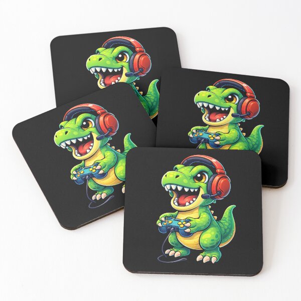 Item preview, Cute Gamer Dinosaur, Funny Gaming Lover Gift, Kawaii Video Game Controller Graphic Tee for Gamers Kids Teens Adults designed and sold by saloui.