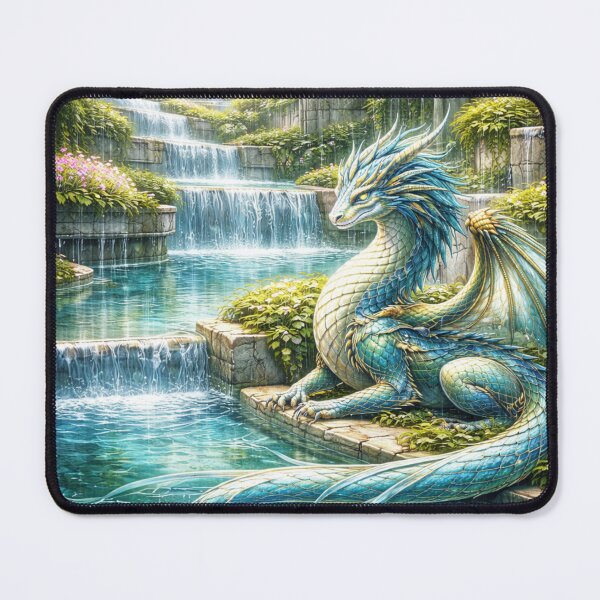 Item preview, Waterworks Dragon – Solarpunk Fantasy Water Garden Art designed and sold by EpicDragons-.