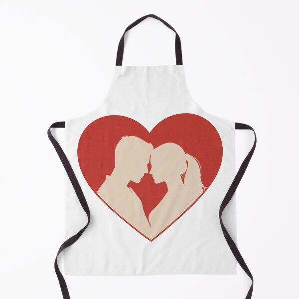 Aperçu de l'œuvre Silhouette de cœur en forme de couple, style moderne et épuré - Rose poudré, Saint-Valentin créée et vendue par Nara8.