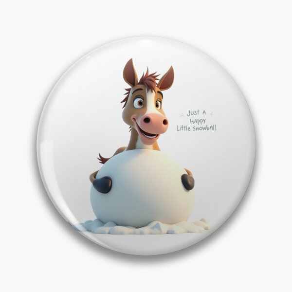Item preview, Cute Funny Horse Snowball – Happy Cartoon Character Illustration by Vivo Studio designed and sold by VivoStudio.