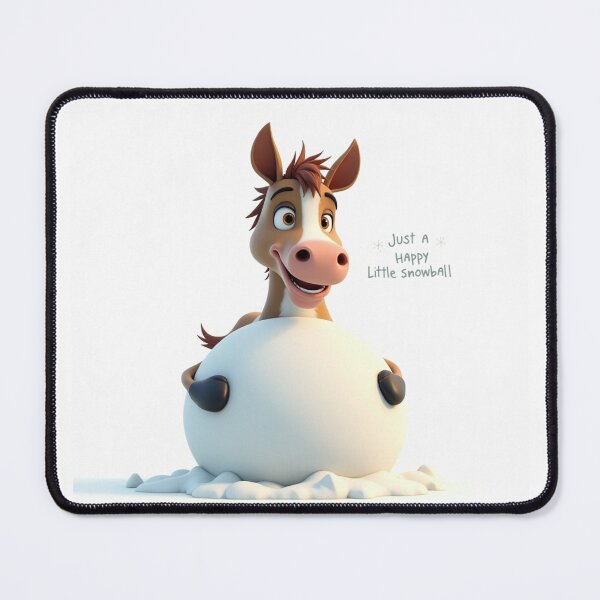 Item preview, Cute Funny Horse Snowball – Happy Cartoon Character Illustration by Vivo Studio designed and sold by VivoStudio.