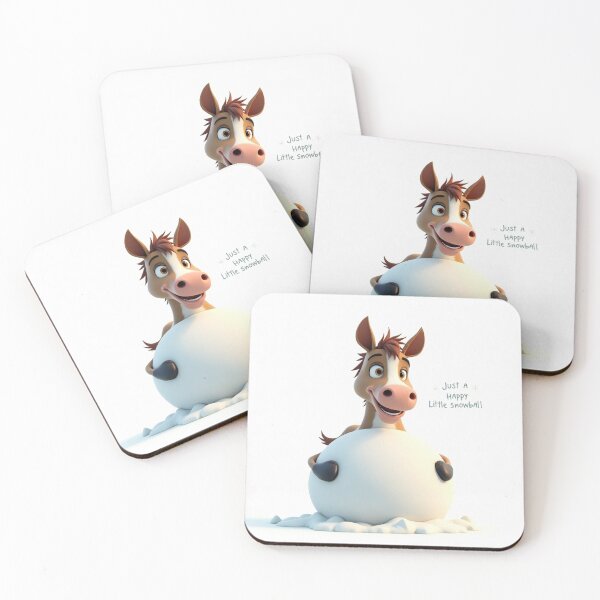 Item preview, Cute Funny Horse Snowball – Happy Cartoon Character Illustration by Vivo Studio designed and sold by VivoStudio.