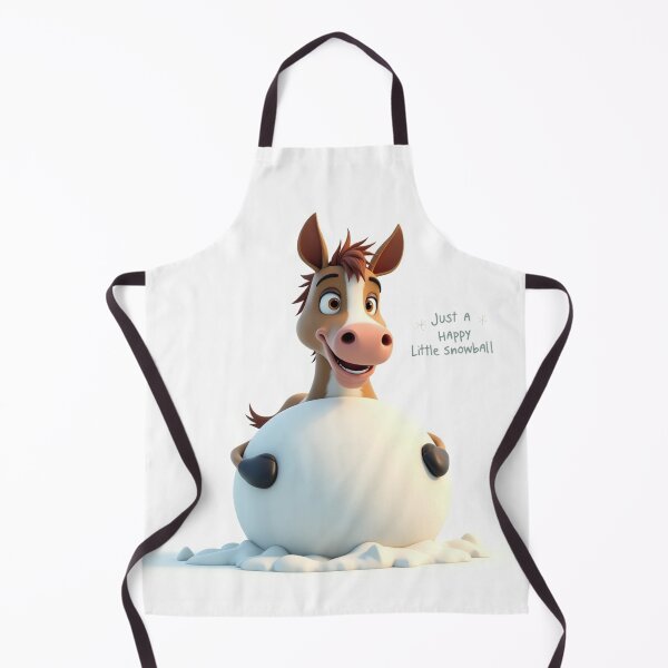 Item preview, Cute Funny Horse Snowball – Happy Cartoon Character Illustration by Vivo Studio designed and sold by VivoStudio.