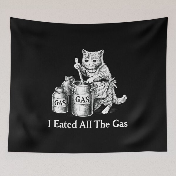 Item preview, I Eated All The Gas Cat designed and sold by CloudyPress.