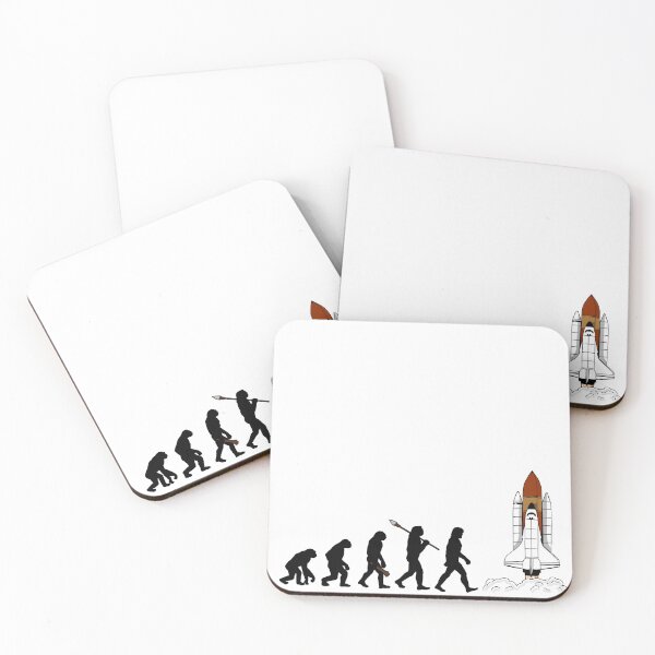 Item preview, evolution of man in space designed and sold by Blockhead Designs.