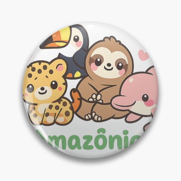 Item preview, Cute Amazon Rainforest Animals – Kawaii Jungle Friends designed and sold by CascudoGifts.