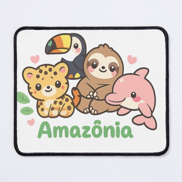 Item preview, Cute Amazon Rainforest Animals – Kawaii Jungle Friends designed and sold by CascudoGifts.