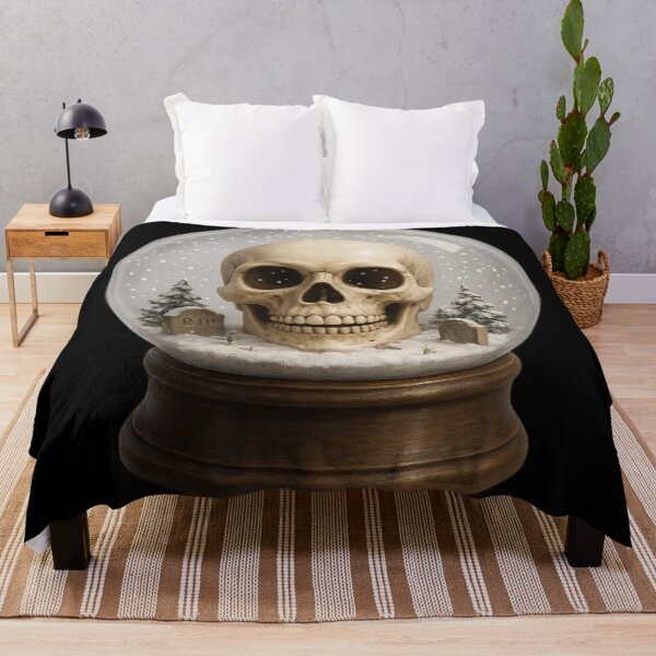 Item preview, Skull Snow Globe – Gothic Winter Memento Mori designed and sold by Mouraludia.