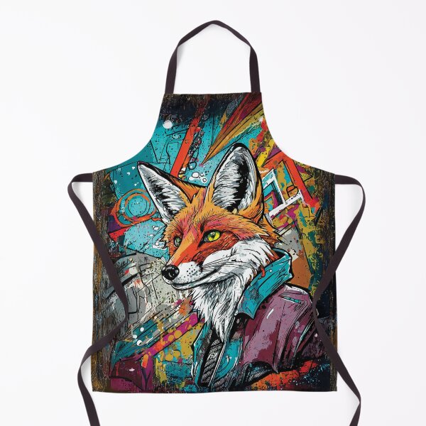 Item preview, Biopunk City Fox Street Art Illustration – Urban Animal Graphic designed and sold by NaturEdeN.
