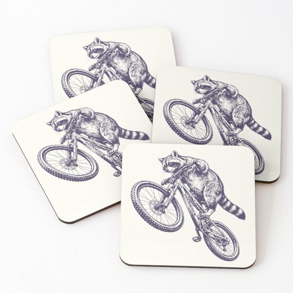 Item preview, Raccoon Riding Bicycle Funny Animal Cyclist   designed and sold by Y-Vibes.