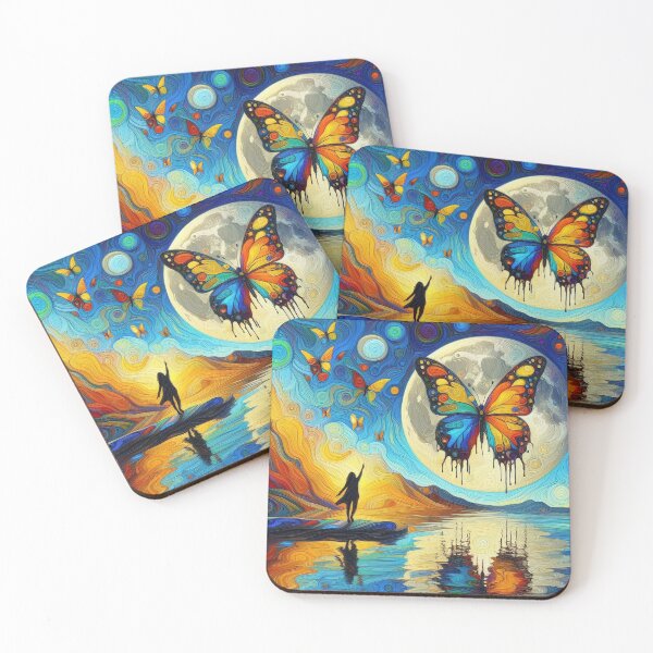 Item preview, Wings of Transformation – A Dreamlike Butterfly Moon designed and sold by Okmanoo.