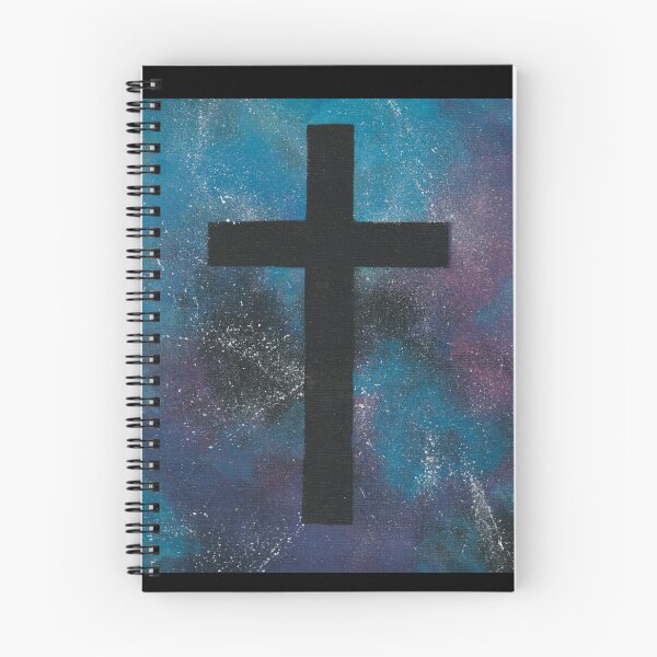 Item preview, The cross of Jesus galaxy blue and purple art  designed and sold by Yaneth511.