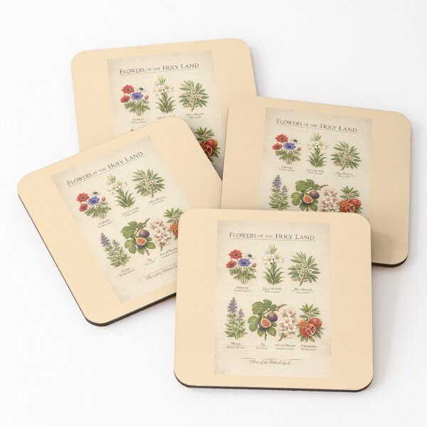 Item preview, Flowers of the Holy Land – Vintage Botanical Poster designed and sold by Novel Works Studio.