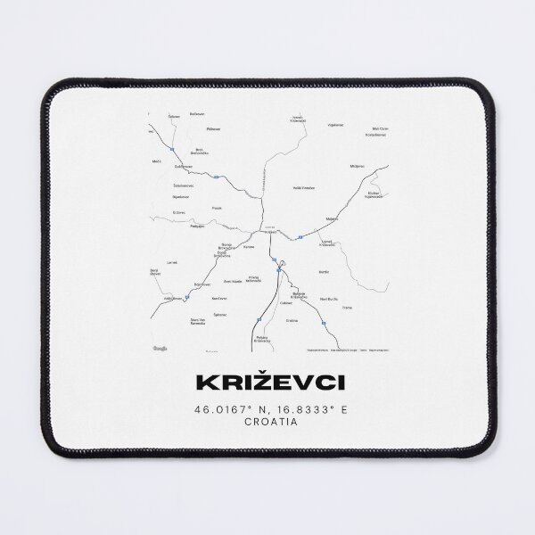 Item preview, Križevci Croatia Coordinates Map | Minimalist City Wall Art Print designed and sold by RM-Journey.