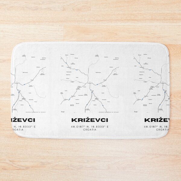 Item preview, Križevci Croatia Coordinates Map | Minimalist City Wall Art Print designed and sold by RM-Journey.