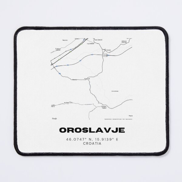 Item preview, Oroslavje Croatia Map Poster | Zagorje Coordinates Minimalist Wall Art designed and sold by RM-Journey.