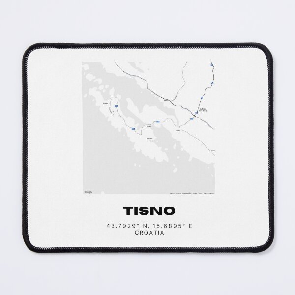 Item preview, Tisno Croatia Map Print | Dalmatian Coast Coordinates Minimalist Wall Art designed and sold by RM-Journey.