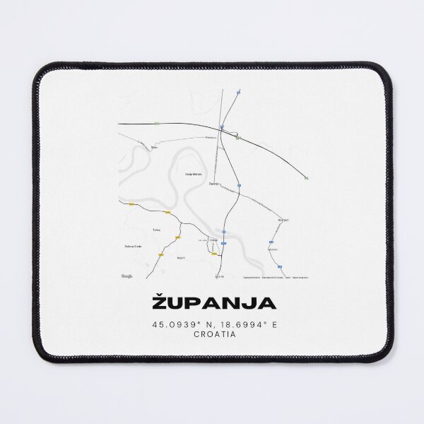 Item preview, Županja Croatia Coordinates Map | Slavonia Minimalist City Wall Art designed and sold by RM-Journey.
