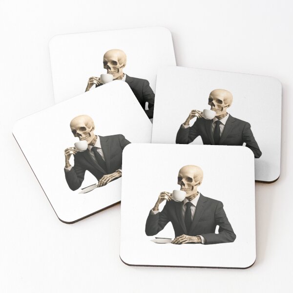 Item preview, Skeleton Drinking Espresso designed and sold by so01.