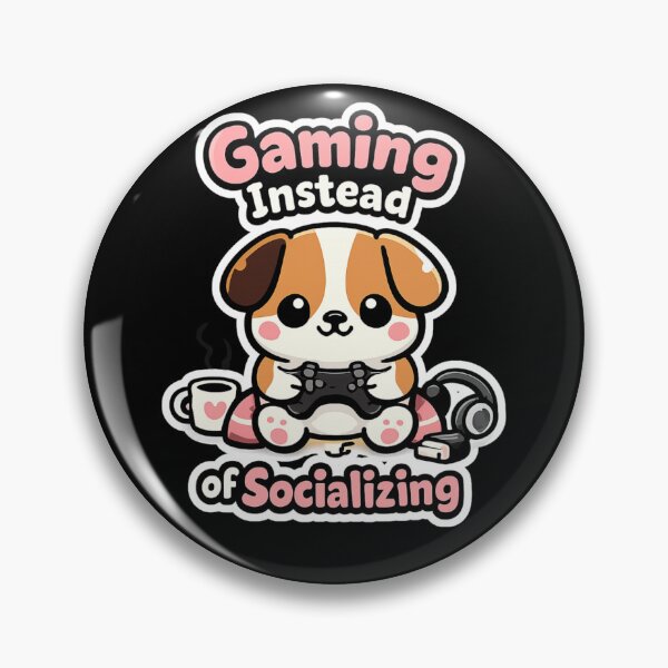 Item preview, Gaming Instead of Socializing – Funny Dog Gamer Design designed and sold by LucaVibeBrand.
