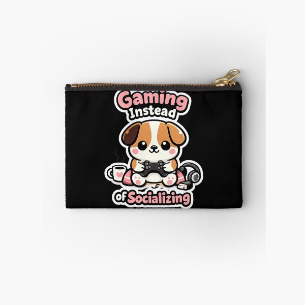 Item preview, Gaming Instead of Socializing – Funny Dog Gamer Design designed and sold by LucaVibeBrand.