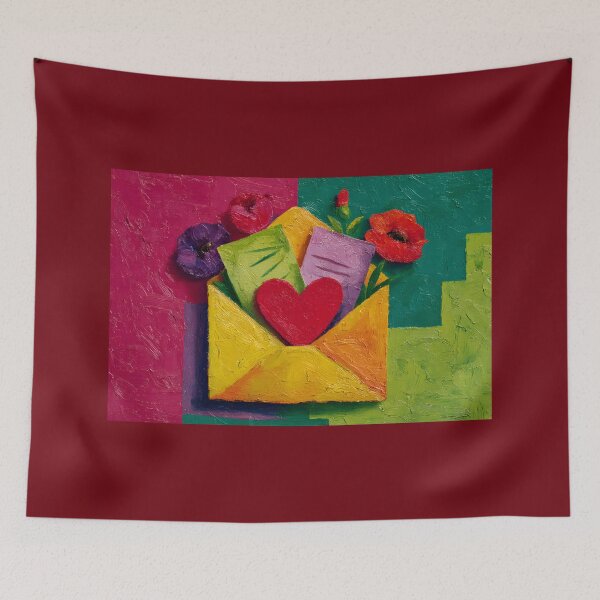 Item preview, Valentine Lost Love Letter Revealed Through a Mysterious Envelope and Red Heart designed and sold by OlfactoART Studio.